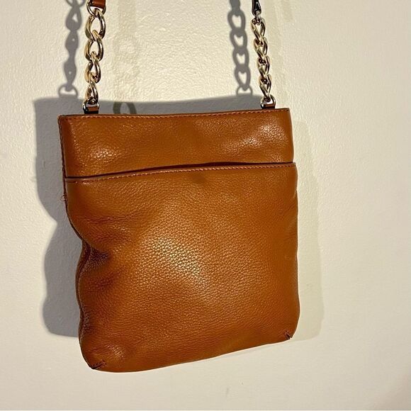 Michael Kors Hamilton Crossbody Bag Pebbled Butterscotch Leather Gold hardware - Picture 3 of 8